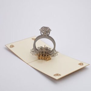 Beautiful 3D Popup Handcrafted Greeting Card - Proposal Ring